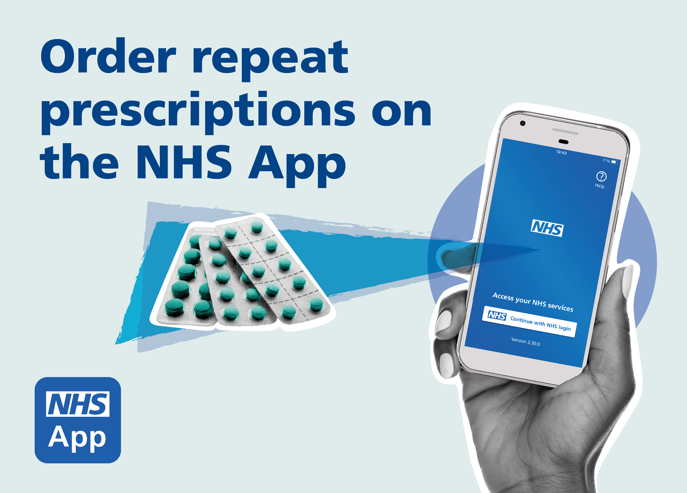 Order repeat prescriptions on the NHS App